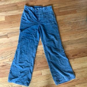 Corduroy flare pants, size S, blue, comfortable fit